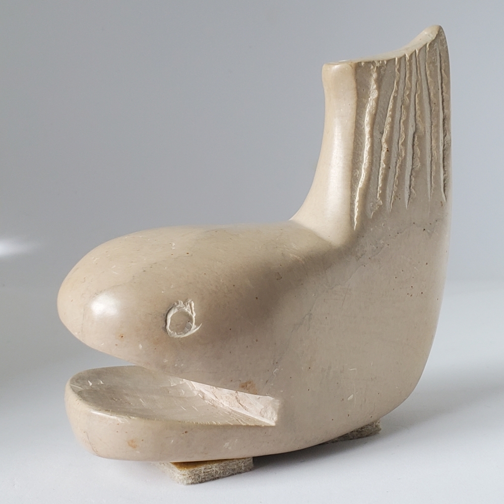 Carved Soapstone Whale Handcrafted in  Kenya